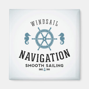 Windsail Navigation Poster Magnet