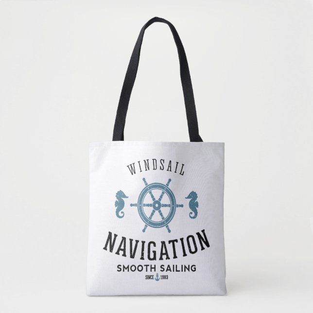 Windsail Navigation Poster Tote Bag (Front)