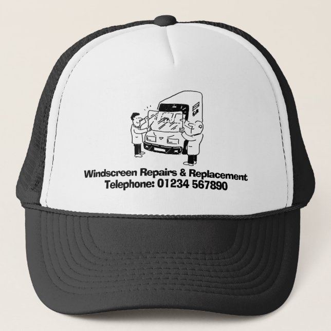 Windscreen Repairs & Replacement Business. Trucker Hat (Front)