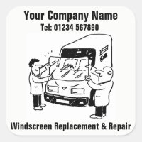 Windscreen Replacement & Repair Cartoon