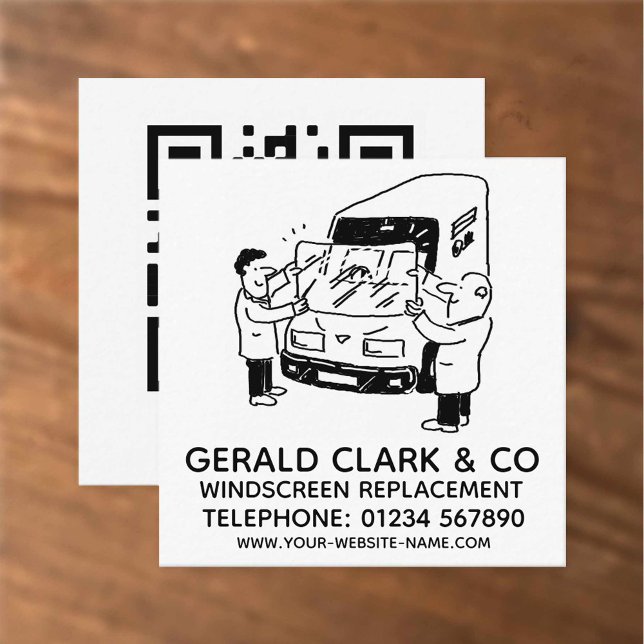 Windscreen Replacement & Repairs Square Business Card (Creator Uploaded)