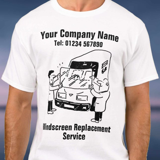 Windscreen Replacement Service Cartoon T-Shirt (Creator Uploaded)