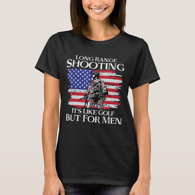 Windscreen shooting is like golf for men's pistol  T-Shirt (Front)