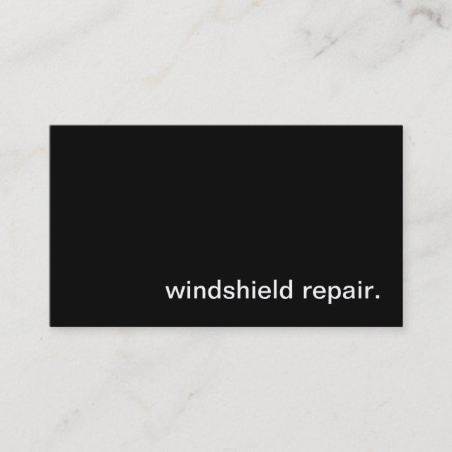 Windshield Repair Business Card (Front)