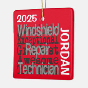Windshield Repair Technician Extraordinaire Ceramic Ornament