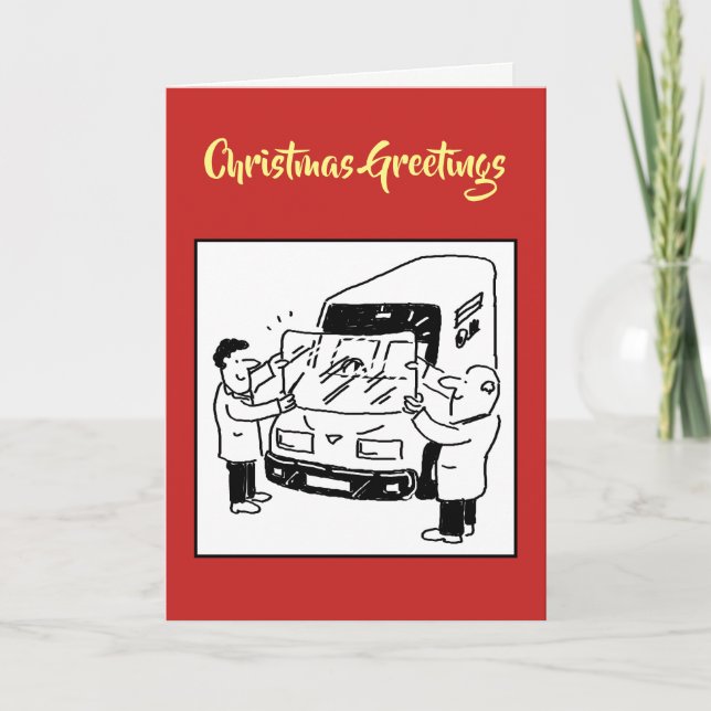 Windshield Repairs & Windscreen Replacement Holiday Card (Front)