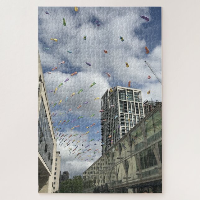 Windsocks, Southbank Centre, London, England UK Jigsaw Puzzle (Vertical)