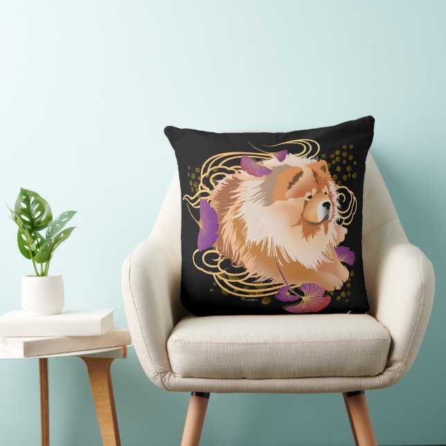 WINDSONG - Chow  throw pillow 2 sizes (Chair)