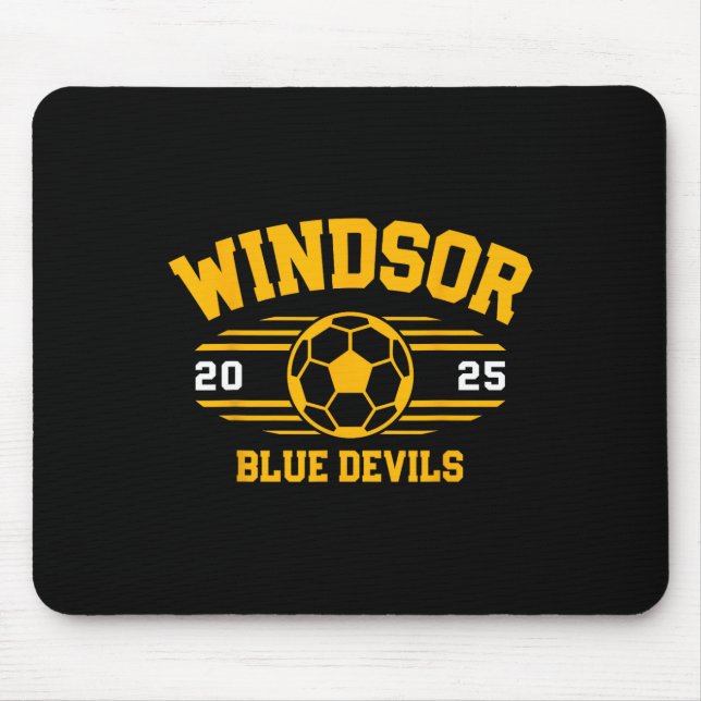 Windsor Blue Devils Soccer Ll 2025  Mouse Pad (Front)