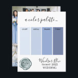 Windsor Blue Wedding colours Palette Card 2023<br><div class="desc">Windsor Blue Wedding colours Palette Card 2023</div>