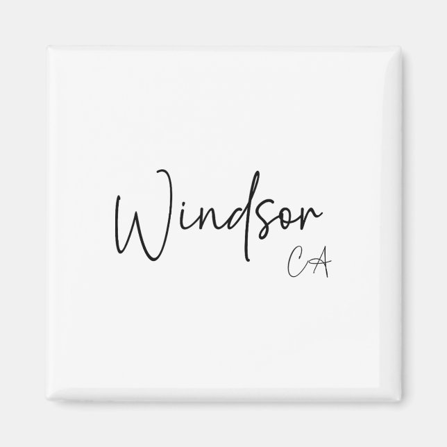 Windsor California Ca Retro  Magnet (Front)