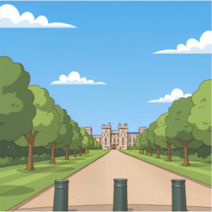 Windsor Castle driveway view sticker