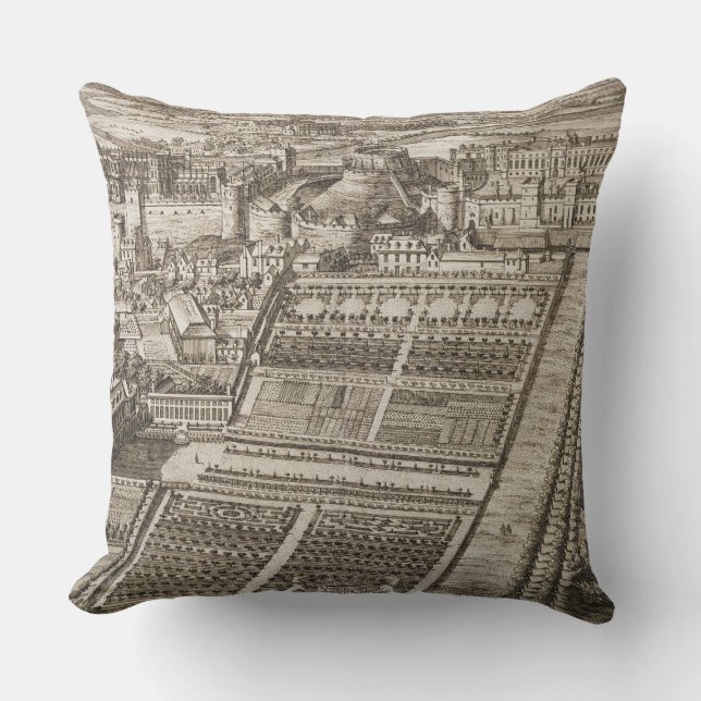 Windsor Castle, engraved by Johannes Kip (c.1652-1 Cushion (Front)