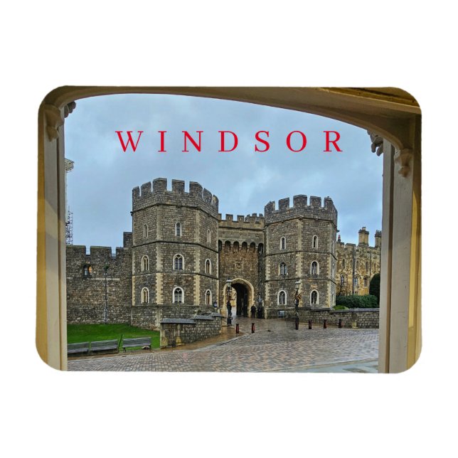 Windsor Castle framed view fridge magnet (Horizontal)