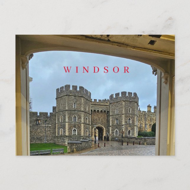 Windsor Castle framed view postcard (Front)