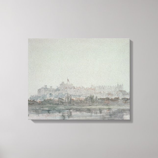 Windsor Castle from the River, 19th century Canvas Print (Front)