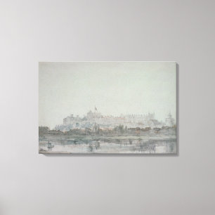 Windsor Castle from the River, 19th century Canvas Print