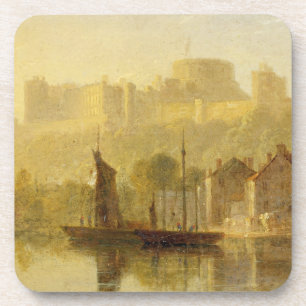 Windsor Castle from the Thames (oil on millboard) Coaster