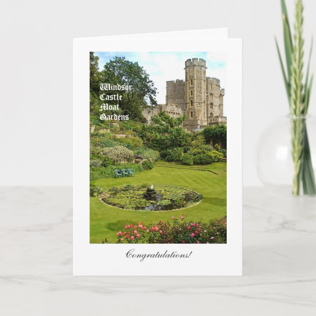 Windsor Castle Moat Gardens — Congratulations Card (Front)
