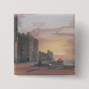 Windsor Castle: North Terrace looking west at suns 15 Cm Square Badge