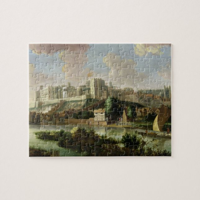 Windsor Castle seen from the Thames, c.1700 (oil o Jigsaw Puzzle (Horizontal)