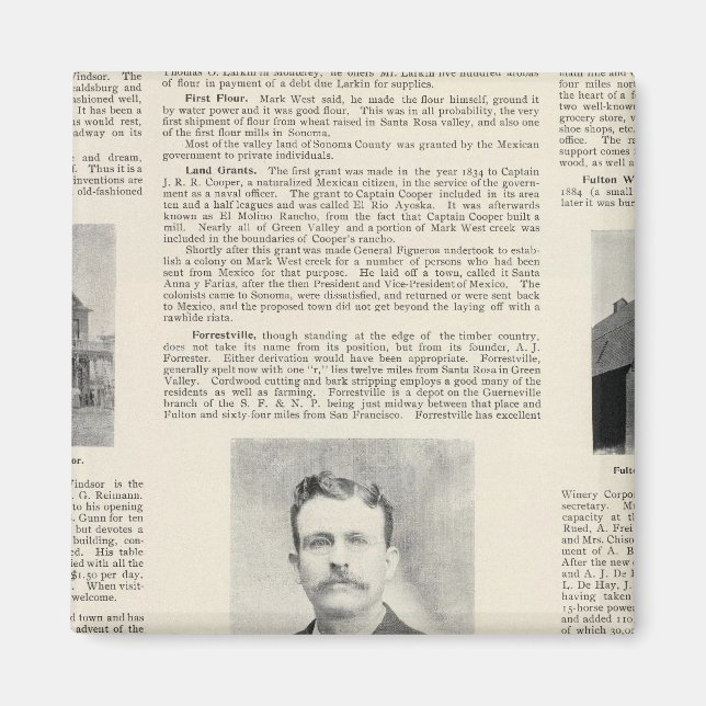 Windsor, Fulton, California Magnet (Front)