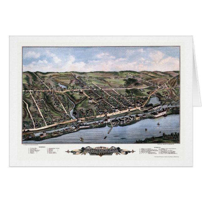 Windsor Locks, CT Panoramic Map - 1877 (Front Horizontal)