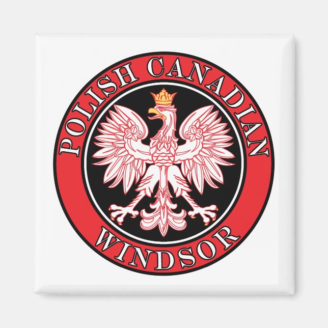 Windsor Polish Canadian Eagle Magnet (Front)
