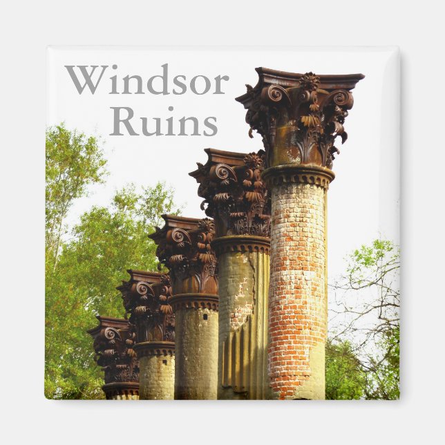 Windsor Ruins Mississippi refrigerator magnet (Front)