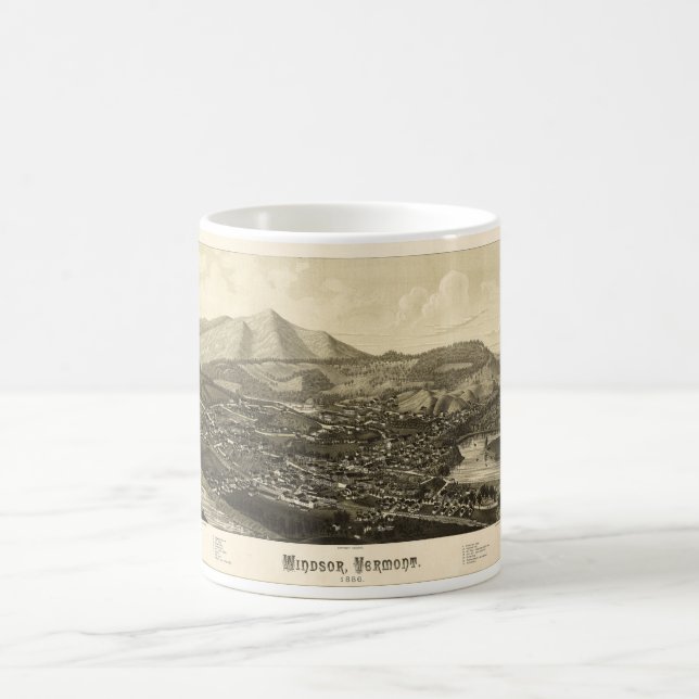 Windsor Vermont (1886) Coffee Mug (Center)