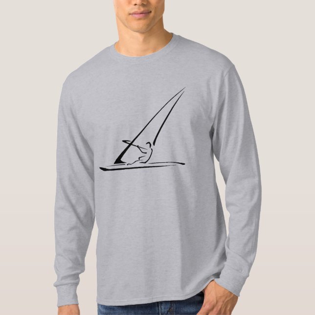 Windsurf enhanced black outline T-Shirt (Front)