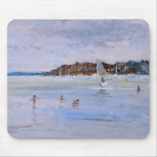Windsurfer and Bathers Mouse Pad