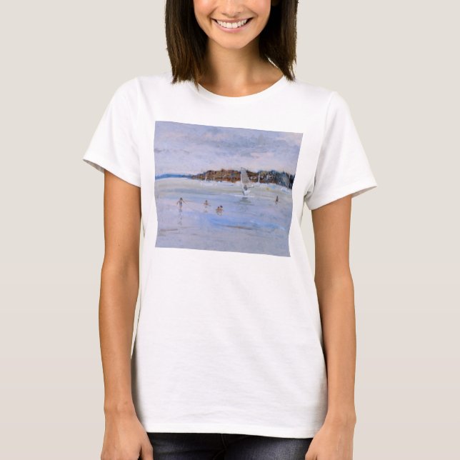 Windsurfer and Bathers T-Shirt (Front)