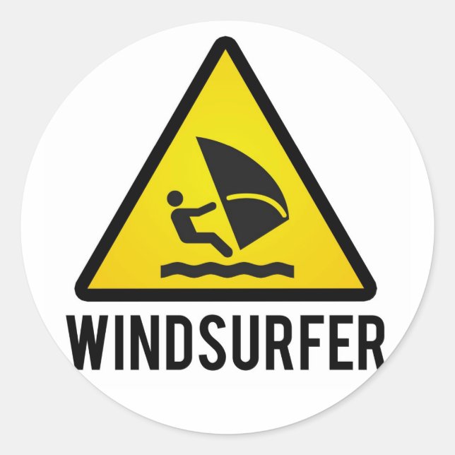 Windsurfer Classic Round Sticker (Front)