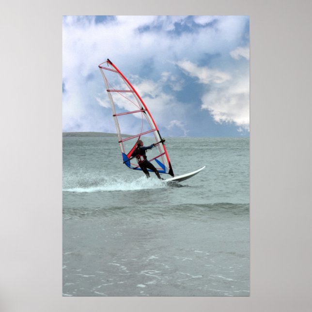 windsurfer in a storm poster (Front)