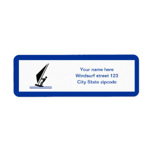 Windsurfer on board black, blue windsurfing custom
