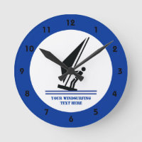 Windsurfer on board black, blue windsurfing custom