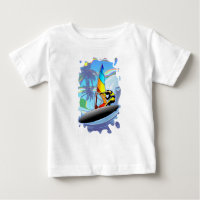 WindSurfer on Ocean Waves Baby T-Shirt
