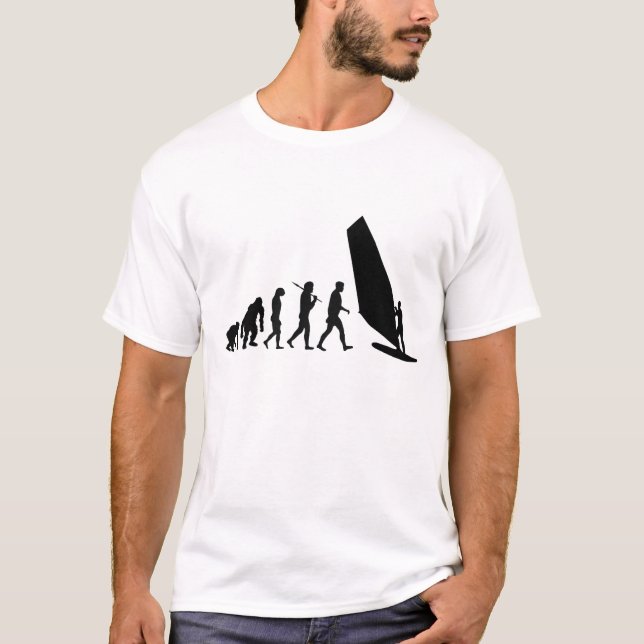 Windsurfers Windsurfing Evolution Sailboard Wind T-Shirt (Front)