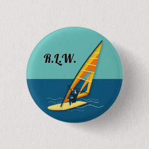 Windsurfing 3 Cm Round Badge