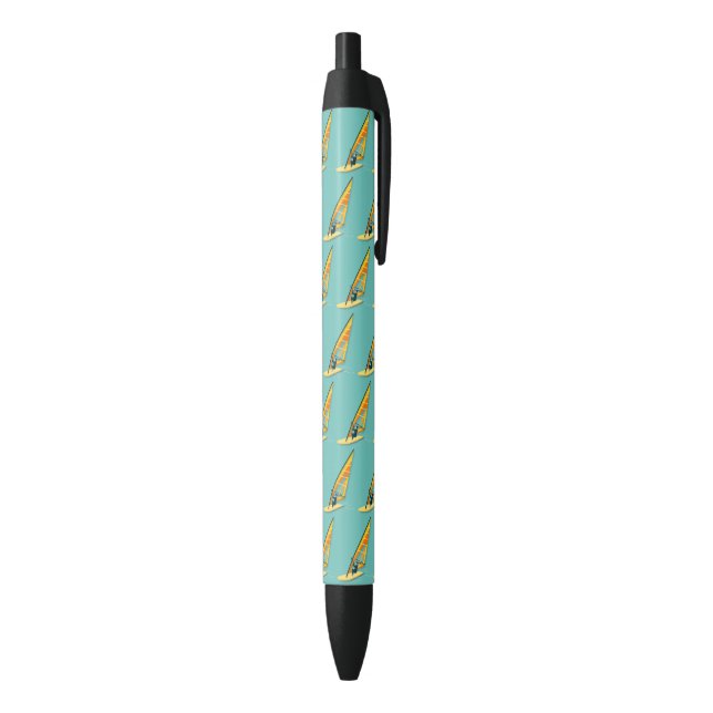 Windsurfing Black Ink Pen (Bottom (Vertical))
