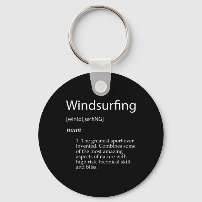Windsurfing Definition Best Wind Surfing Equipment Key Ring (Front)