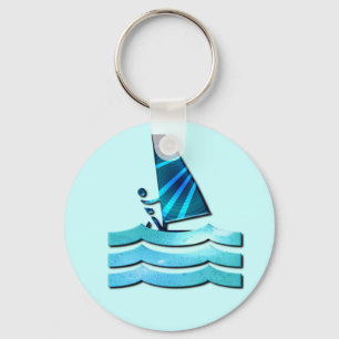 Windsurfing Design Keychain