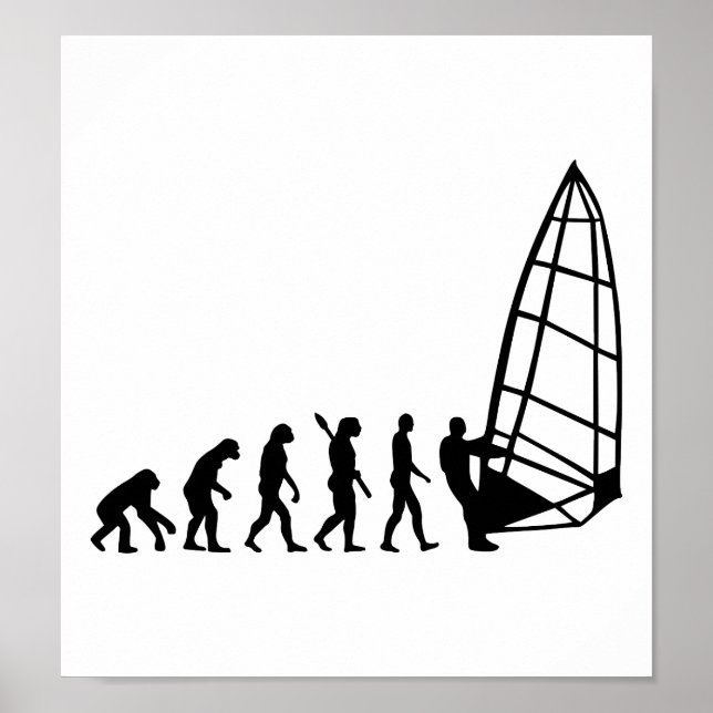 Windsurfing evolution poster (Front)