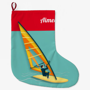 Windsurfing Large Christmas Stocking