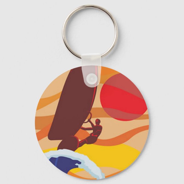 Windsurfing orange key ring (Front)