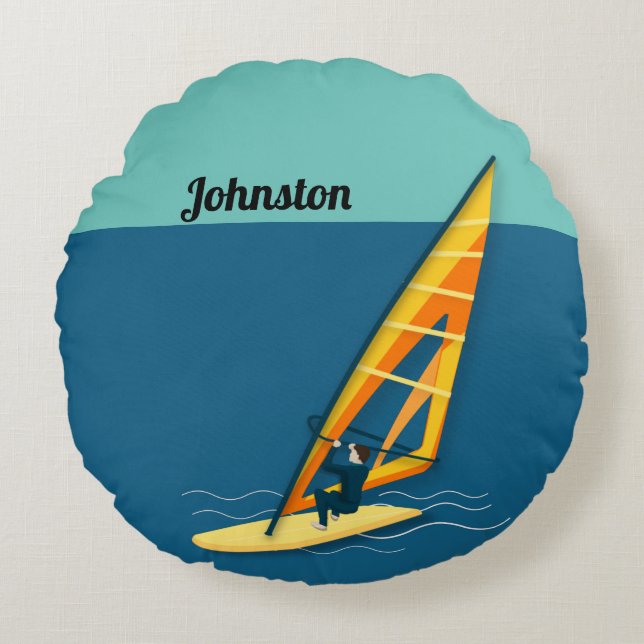 Windsurfing Round Cushion (Front)