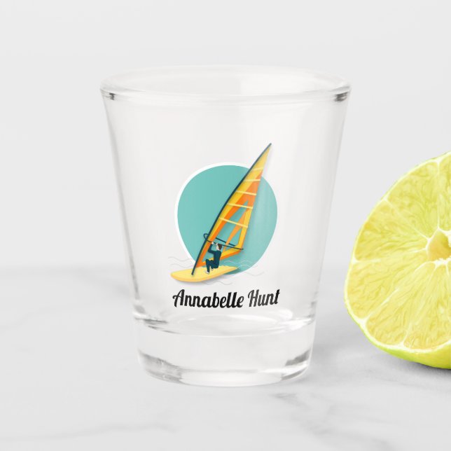 Windsurfing Shot Glass (Front)