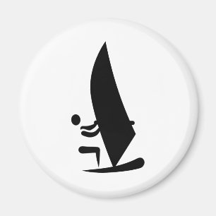 Windsurfing symbol magnet