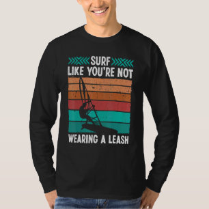 Windsurfing Vintage Wearing Leash Retro Windsurfer T-Shirt